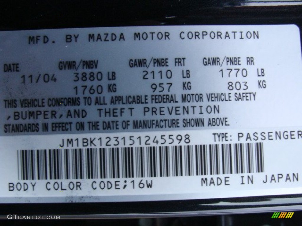 2005 MAZDA3 s Sedan - Black Mica / Black/Red photo #24