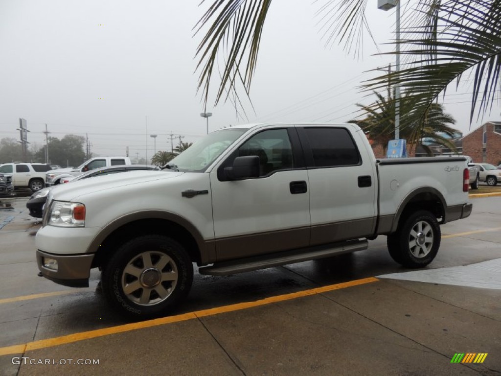 2005 F150 King Ranch SuperCrew 4x4 - Oxford White / Castano Brown Leather photo #5