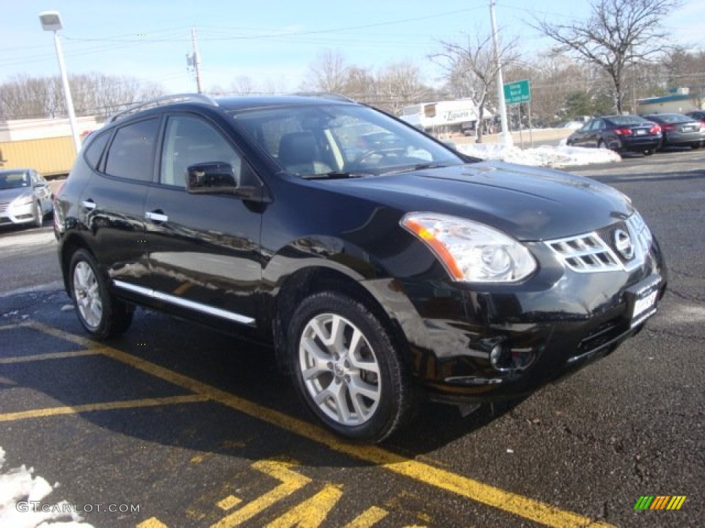 2011 Rogue SL AWD - Wicked Black / Black photo #3