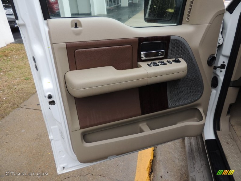 2005 F150 King Ranch SuperCrew 4x4 - Oxford White / Castano Brown Leather photo #13