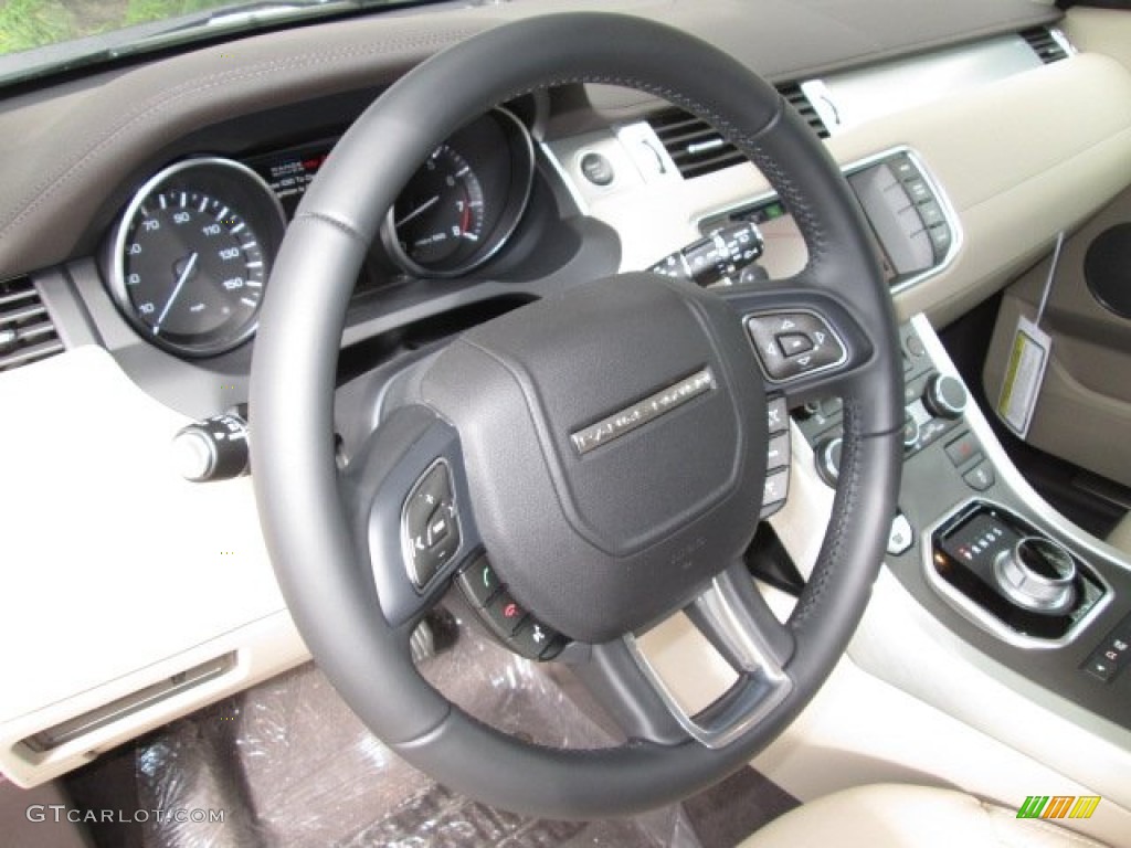 2013 Land Rover Range Rover Evoque Pure Almond/Espresso Steering Wheel Photo #90321516