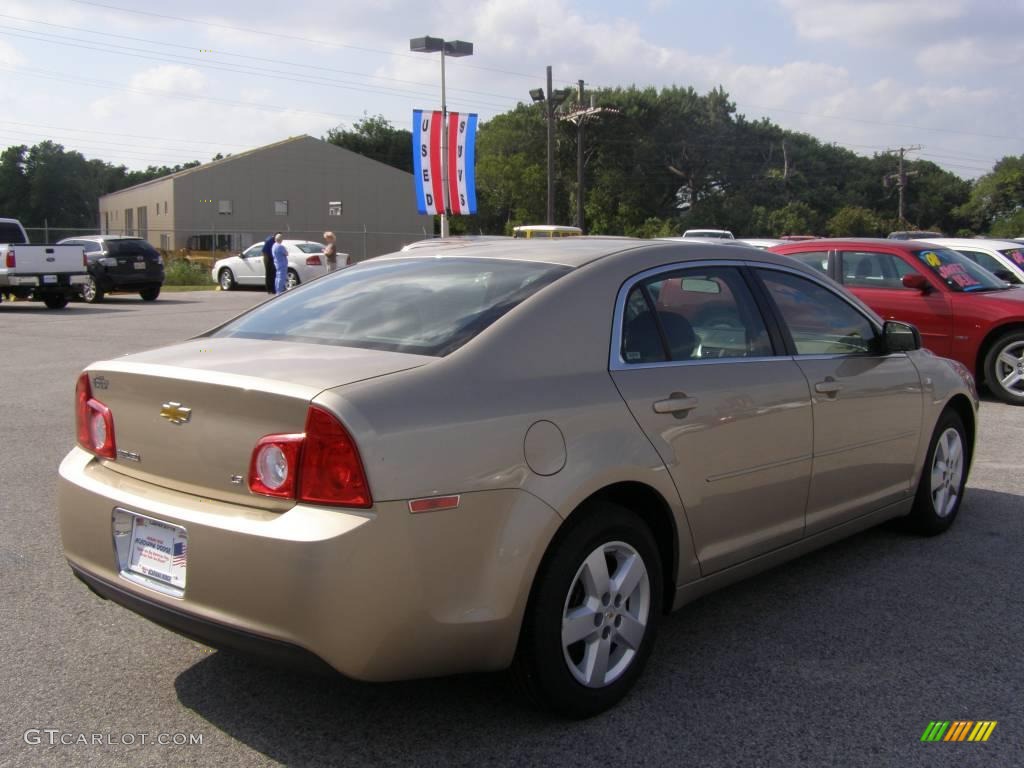 2008 Malibu LS Sedan - Amber Bronze Metallic / Cocoa/Cashmere Beige photo #3
