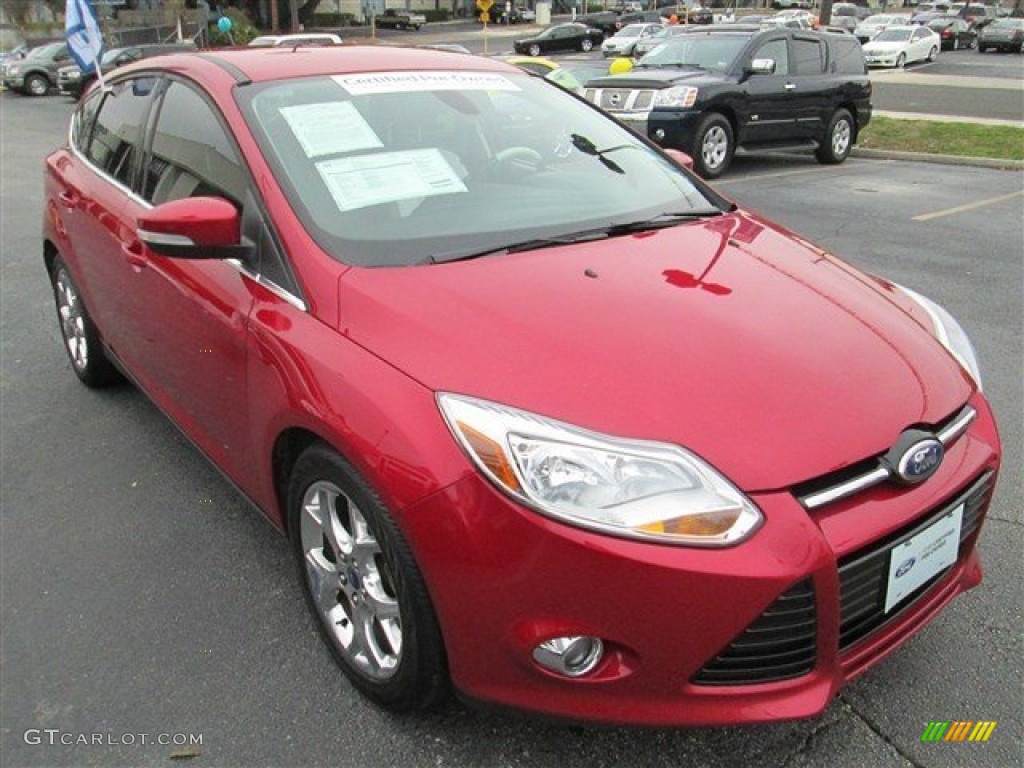 2012 Focus SEL 5-Door - Red Candy Metallic / Arctic White Leather photo #1