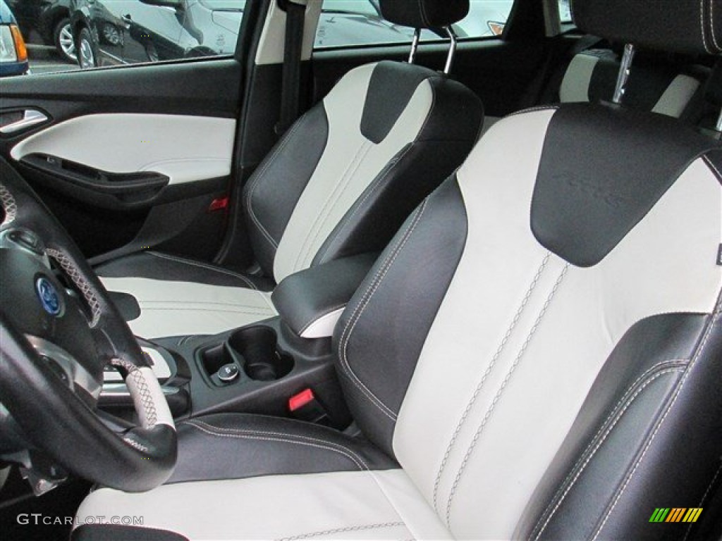 Arctic White Leather Interior 2012 Ford Focus SEL 5-Door Photo #90323898