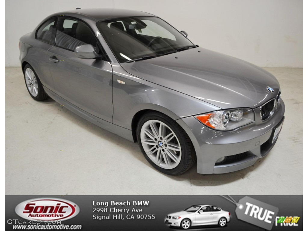 2011 1 Series 128i Coupe - Space Gray Metallic / Black photo #1