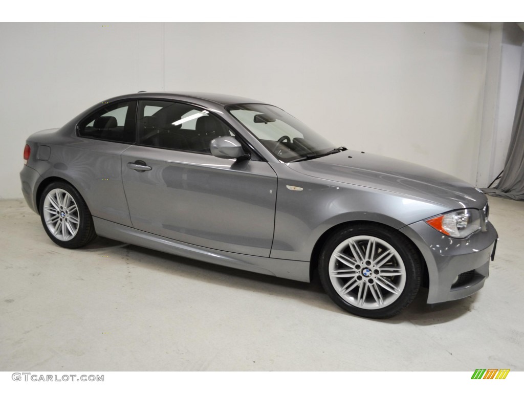 2011 1 Series 128i Coupe - Space Gray Metallic / Black photo #2