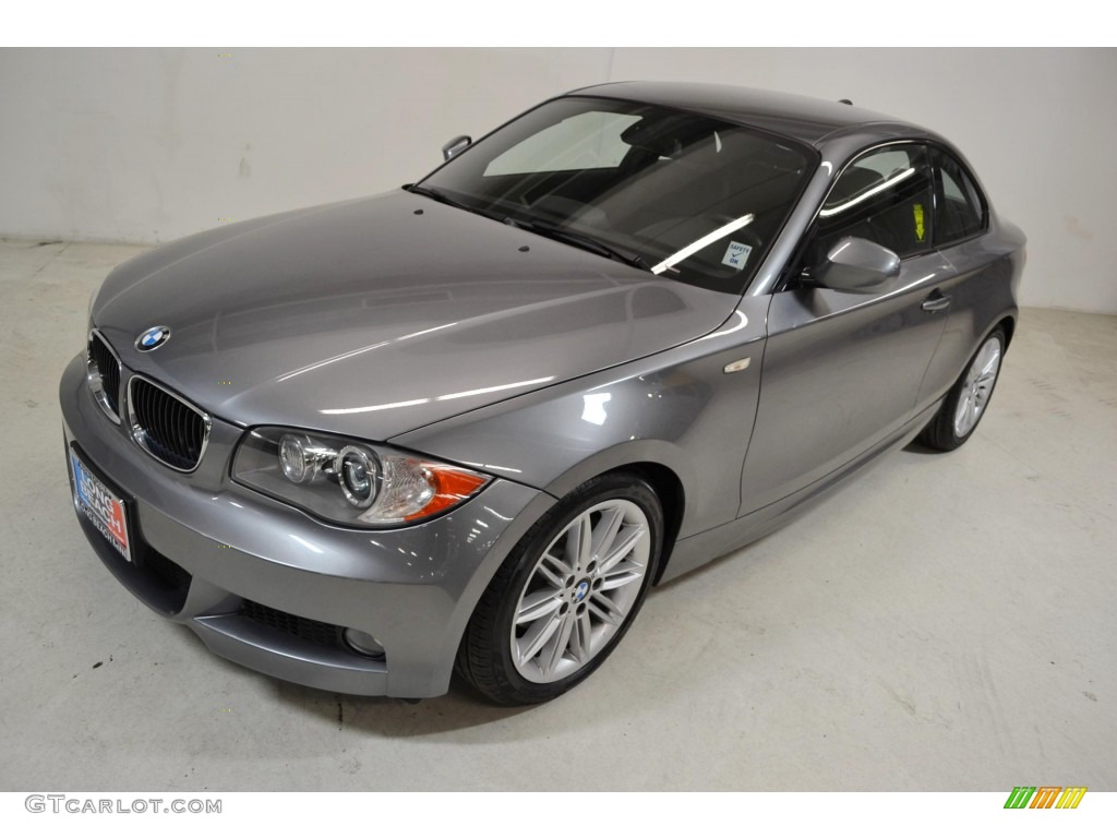 2011 1 Series 128i Coupe - Space Gray Metallic / Black photo #8