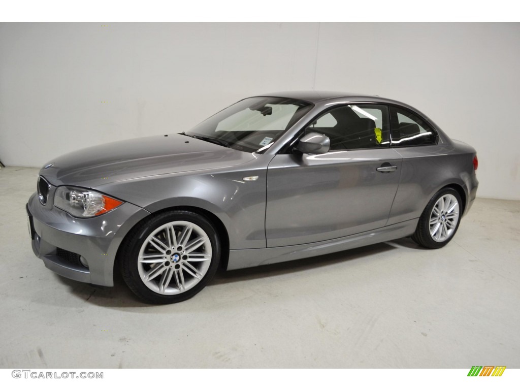 2011 1 Series 128i Coupe - Space Gray Metallic / Black photo #9