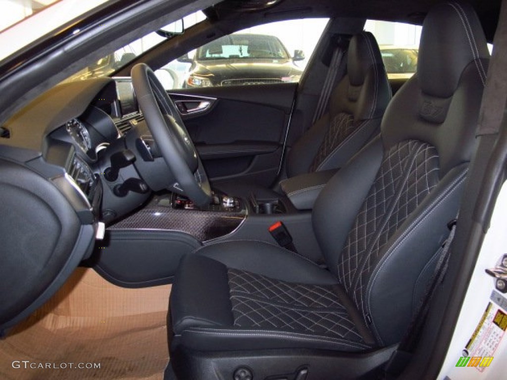Black Valcona w/Diamond Contrast Stitching Interior 2014 Audi S7 Prestige 4.0 TFSI quattro Photo #90330834