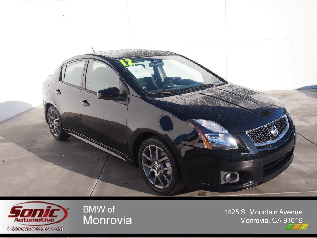2012 Sentra SE-R Spec V - Super Black / Charcoal photo #1