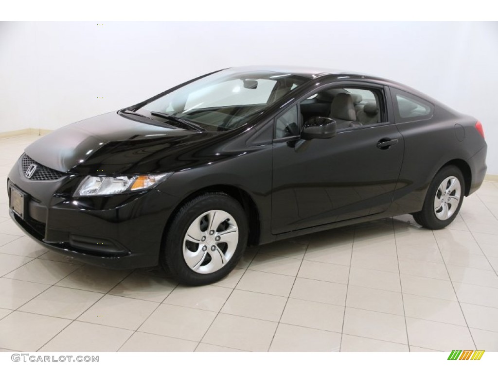 Crystal Black Pearl 2013 Honda Civic LX Coupe Exterior Photo #90334172