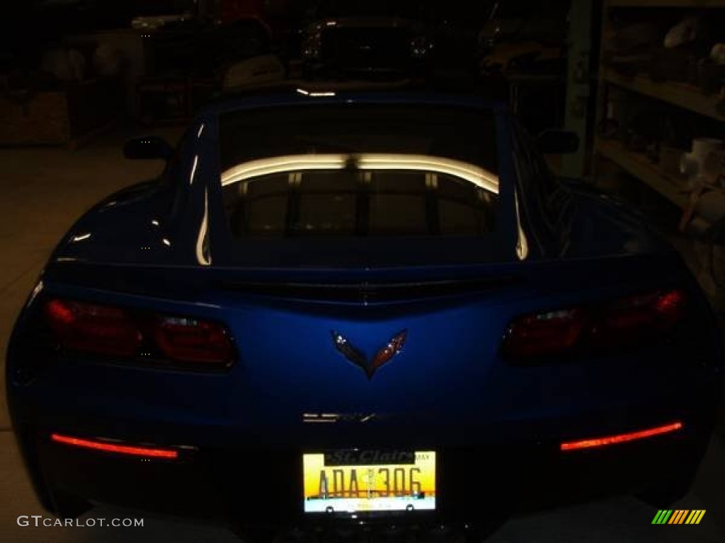 2014 Corvette Stingray Coupe Z51 - Night Race Blue Metallic / Brownstone photo #3