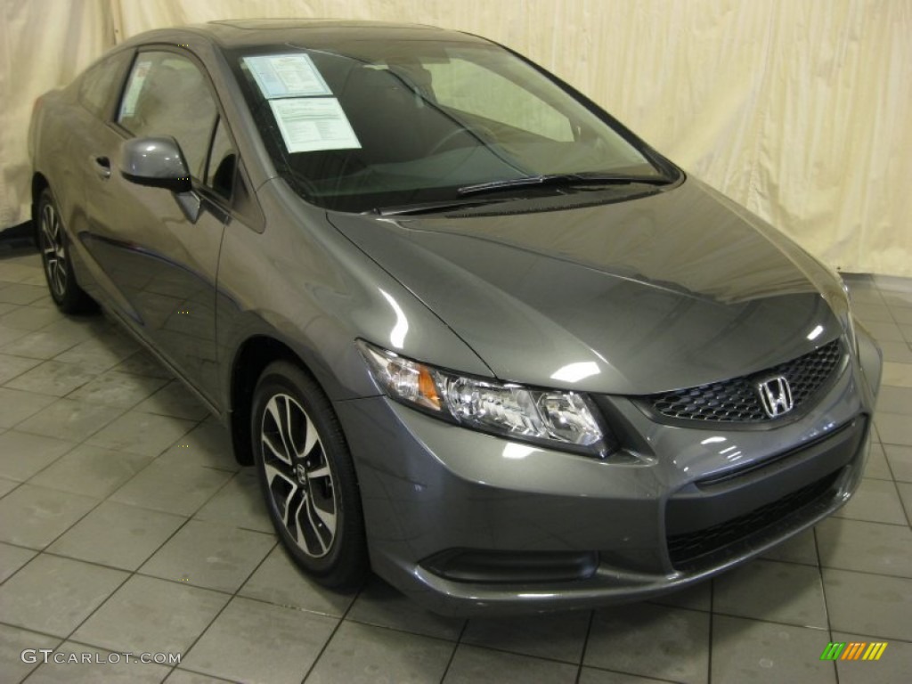 2013 Civic EX Coupe - Polished Metal Metallic / Black photo #3