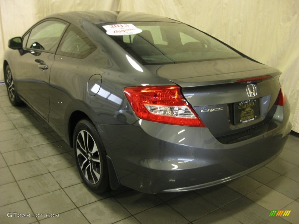 2013 Civic EX Coupe - Polished Metal Metallic / Black photo #10