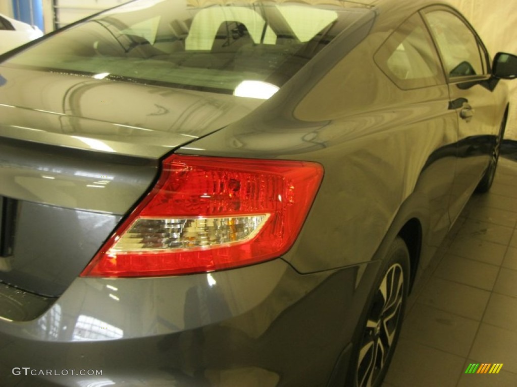 2013 Civic EX Coupe - Polished Metal Metallic / Black photo #12