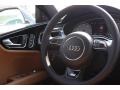 2014 Audi S7 Havana Brown w/Black Stitching Interior Steering Wheel Photo