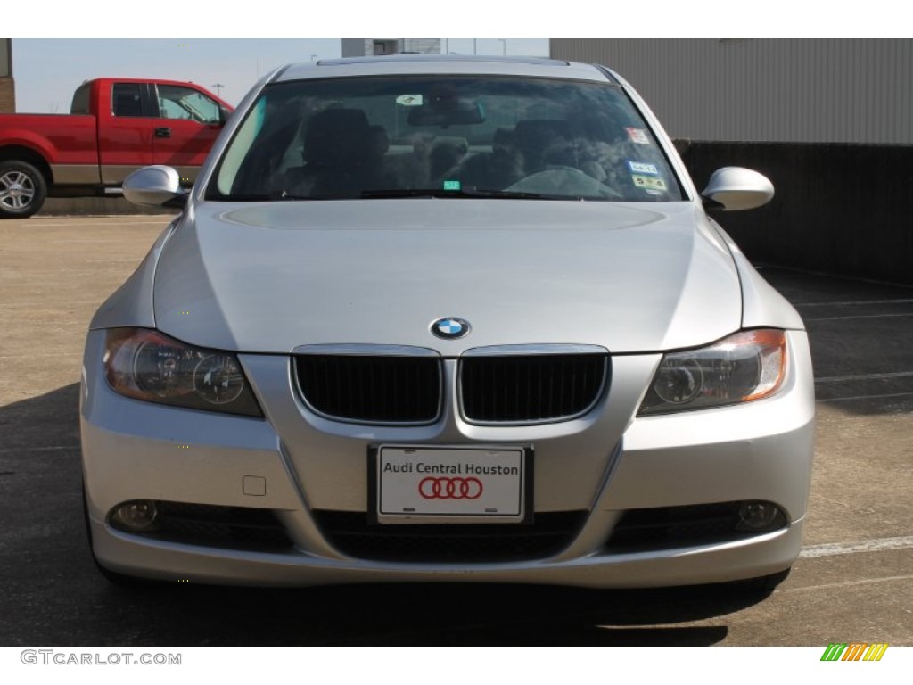 2006 3 Series 325i Sedan - Titanium Silver Metallic / Grey photo #2