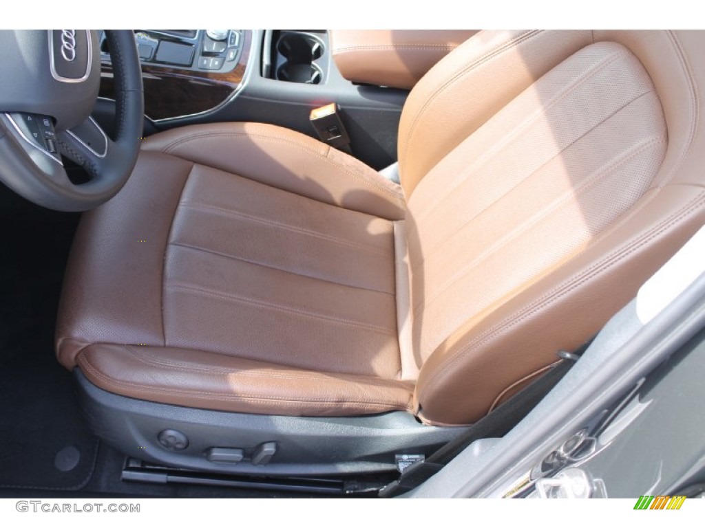 2013 A6 3.0T quattro Sedan - Oolong Gray Metallic / Nougat Brown photo #14