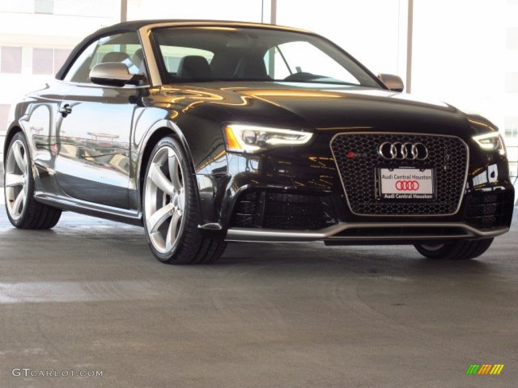 2014 RS 5 Cabriolet quattro - Panther Black Crystal / Black/Rock Gray photo #1