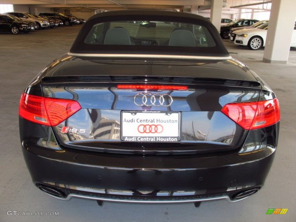 2014 RS 5 Cabriolet quattro - Panther Black Crystal / Black/Rock Gray photo #3