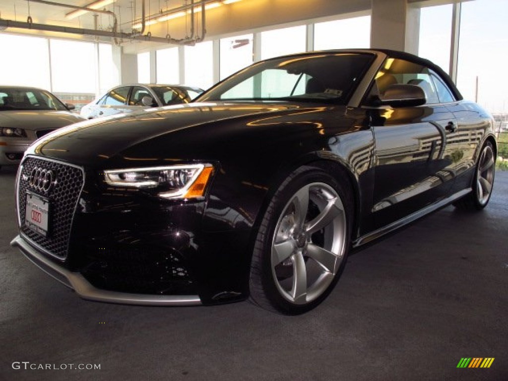 2014 RS 5 Cabriolet quattro - Panther Black Crystal / Black/Rock Gray photo #5