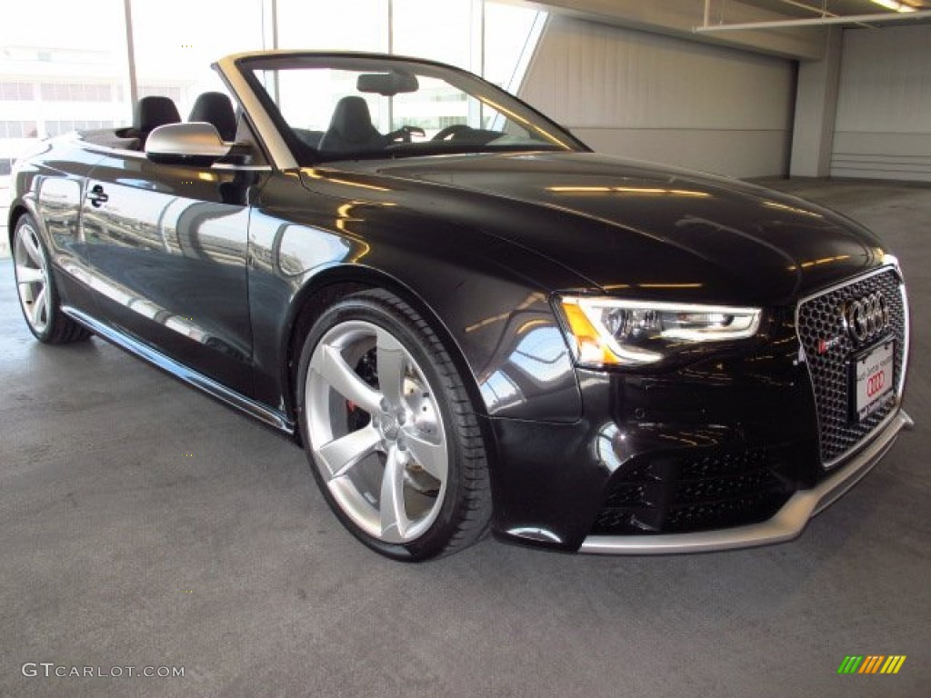 2014 RS 5 Cabriolet quattro - Panther Black Crystal / Black/Rock Gray photo #8