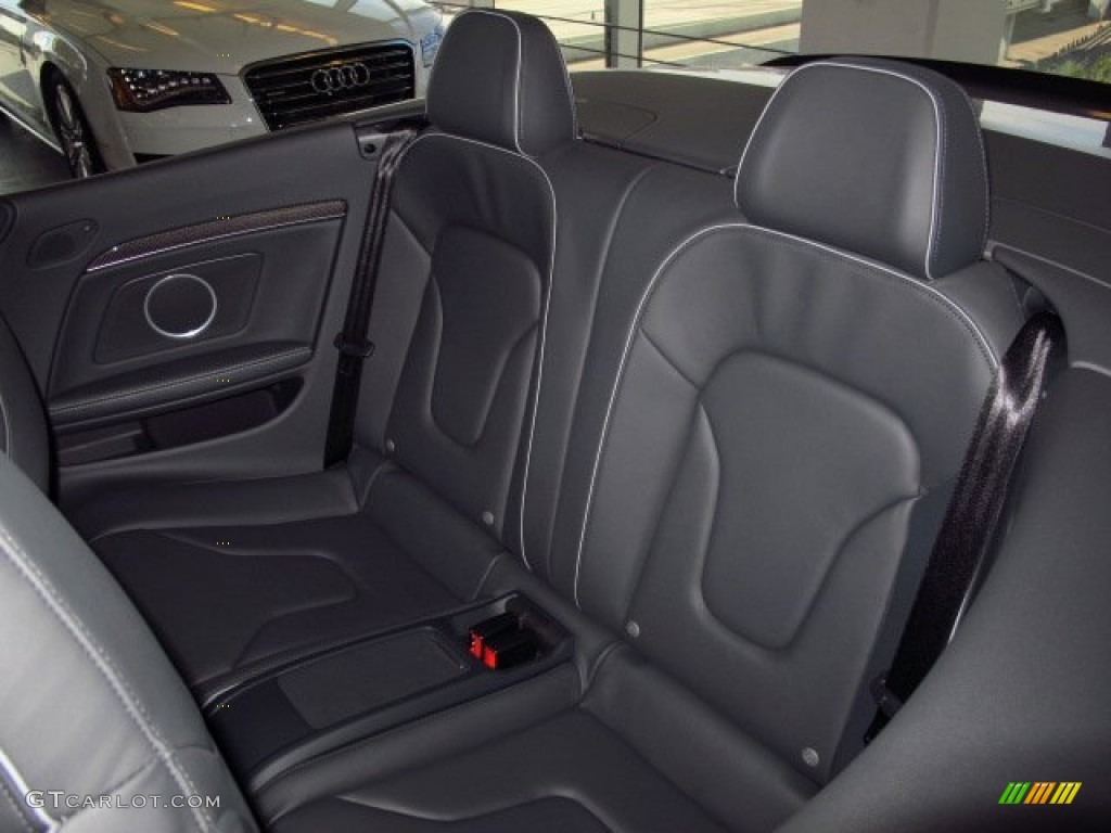 Black/Rock Gray Interior 2014 Audi RS 5 Cabriolet quattro Photo #90342503
