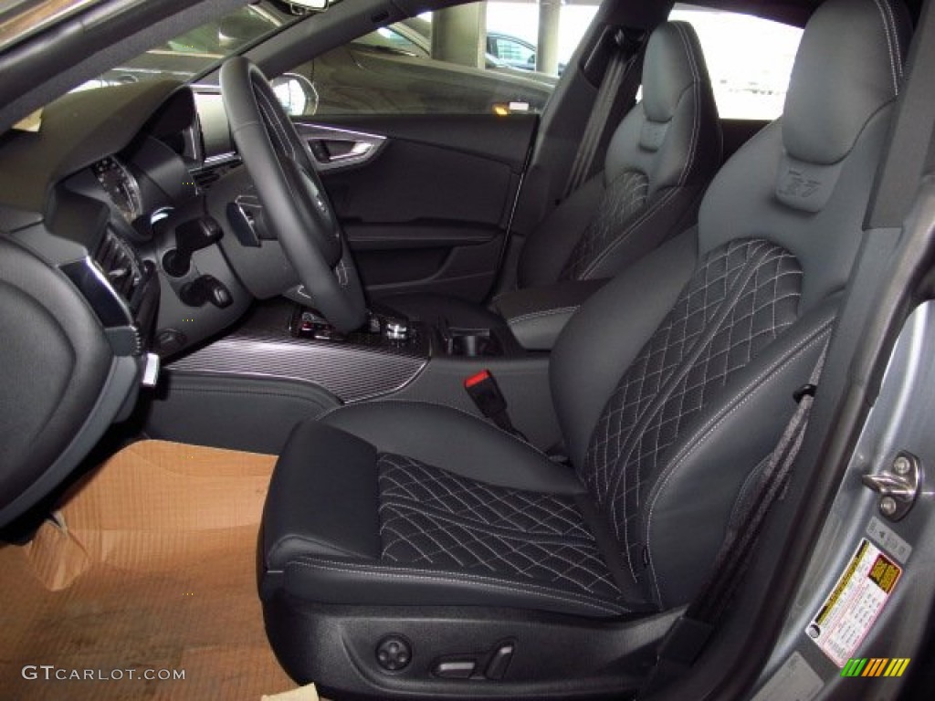 Black Valcona w/Diamond Contrast Stitching Interior 2014 Audi S7 Prestige 4.0 TFSI quattro Photo #90343712