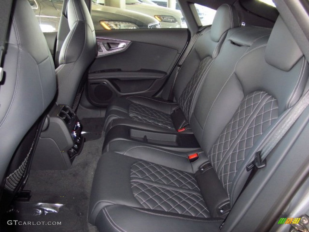 Black Valcona w/Diamond Contrast Stitching Interior 2014 Audi S7 Prestige 4.0 TFSI quattro Photo #90343757