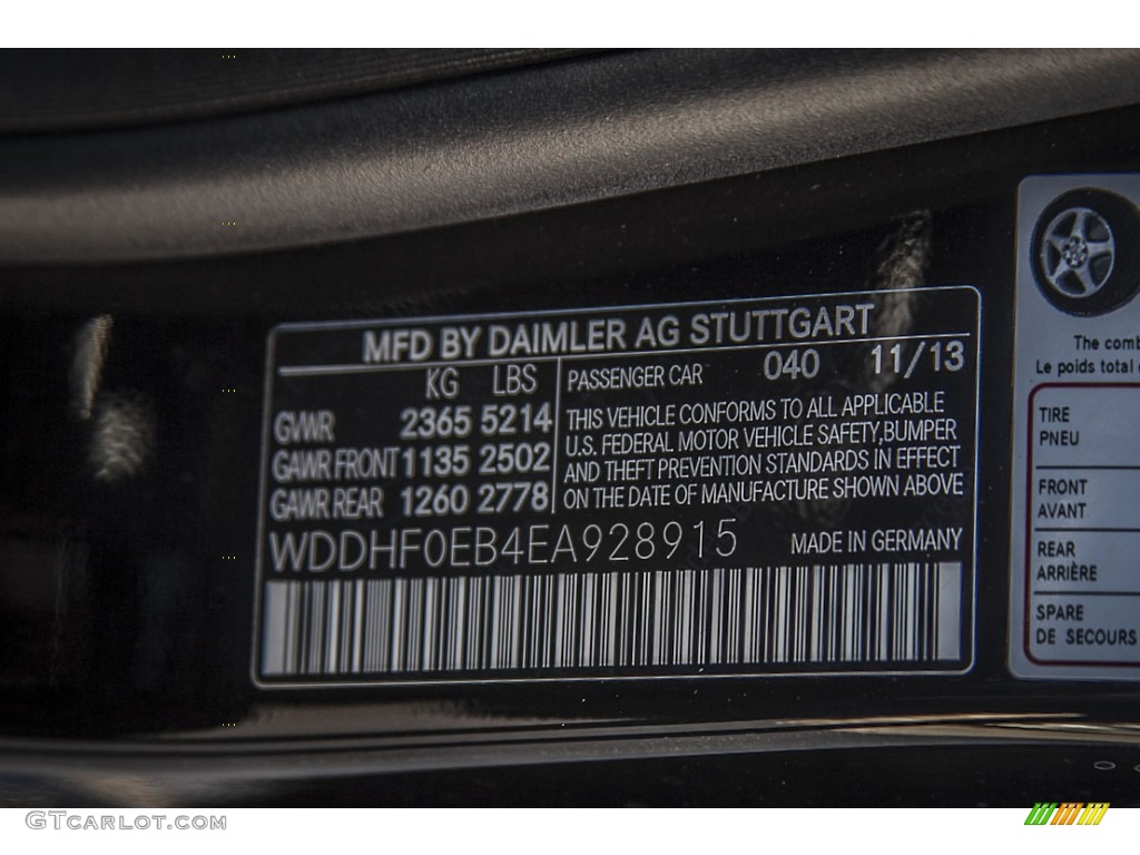 2014 E E250 BlueTEC Sedan - Black / Black photo #7