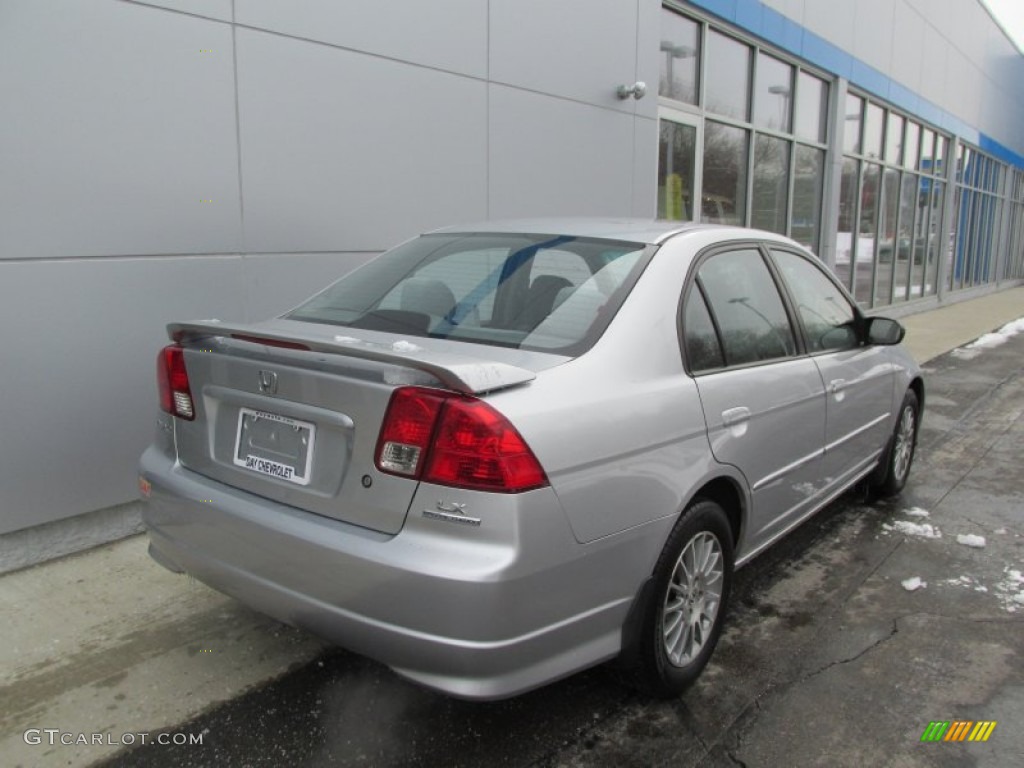 2005 Civic LX Sedan - Satin Silver Metallic / Gray photo #4