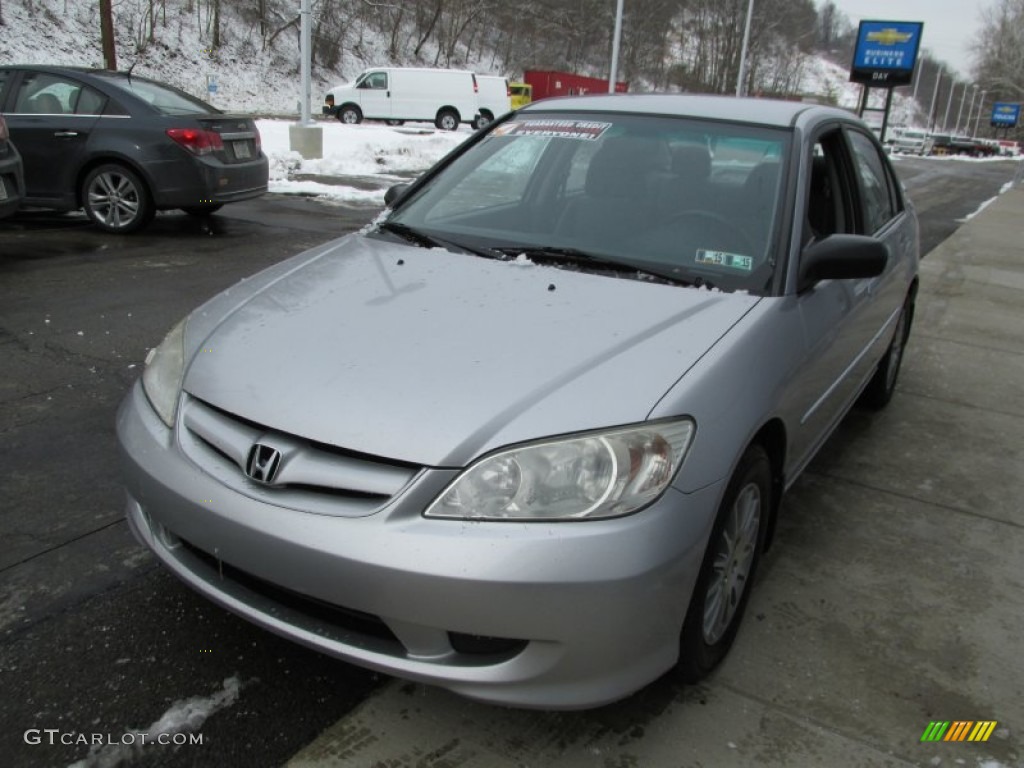 2005 Civic LX Sedan - Satin Silver Metallic / Gray photo #7