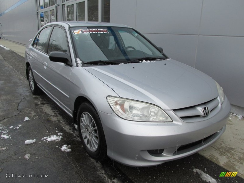 Satin Silver Metallic 2005 Honda Civic LX Sedan Exterior Photo #90344936