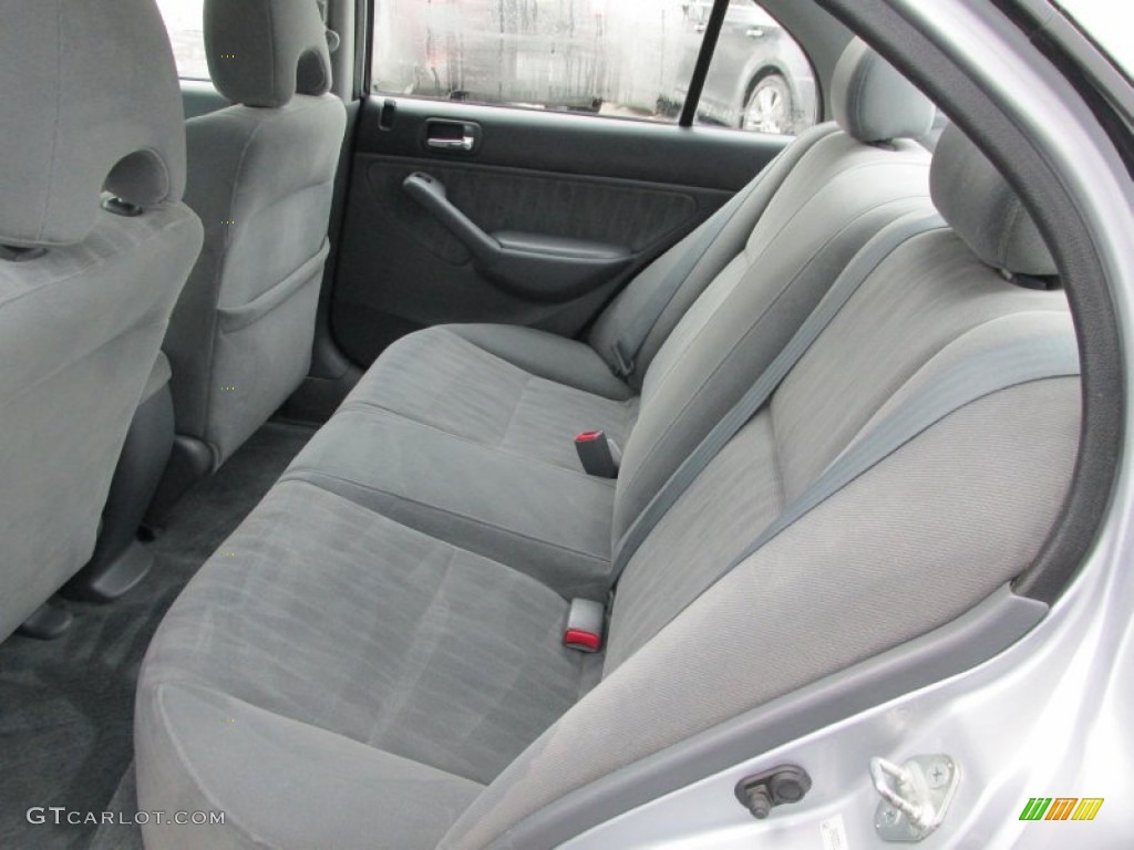 2005 Civic LX Sedan - Satin Silver Metallic / Gray photo #12