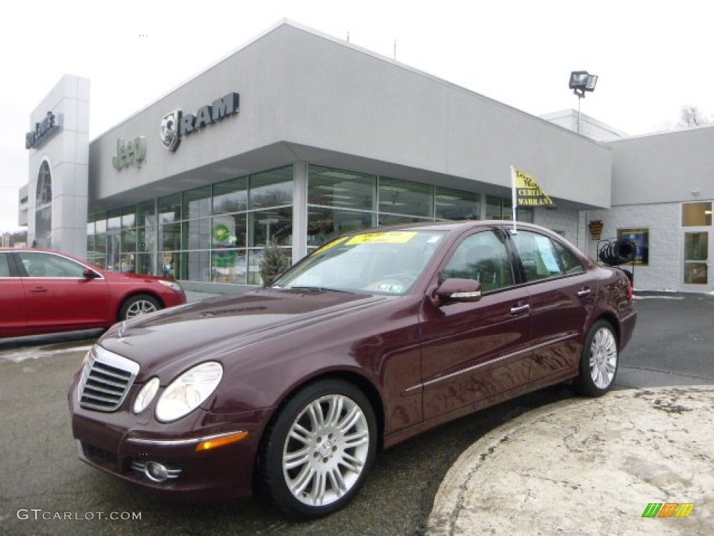 2007 E 350 4Matic Sedan - Barolo Red Metallic / Cashmere photo #1