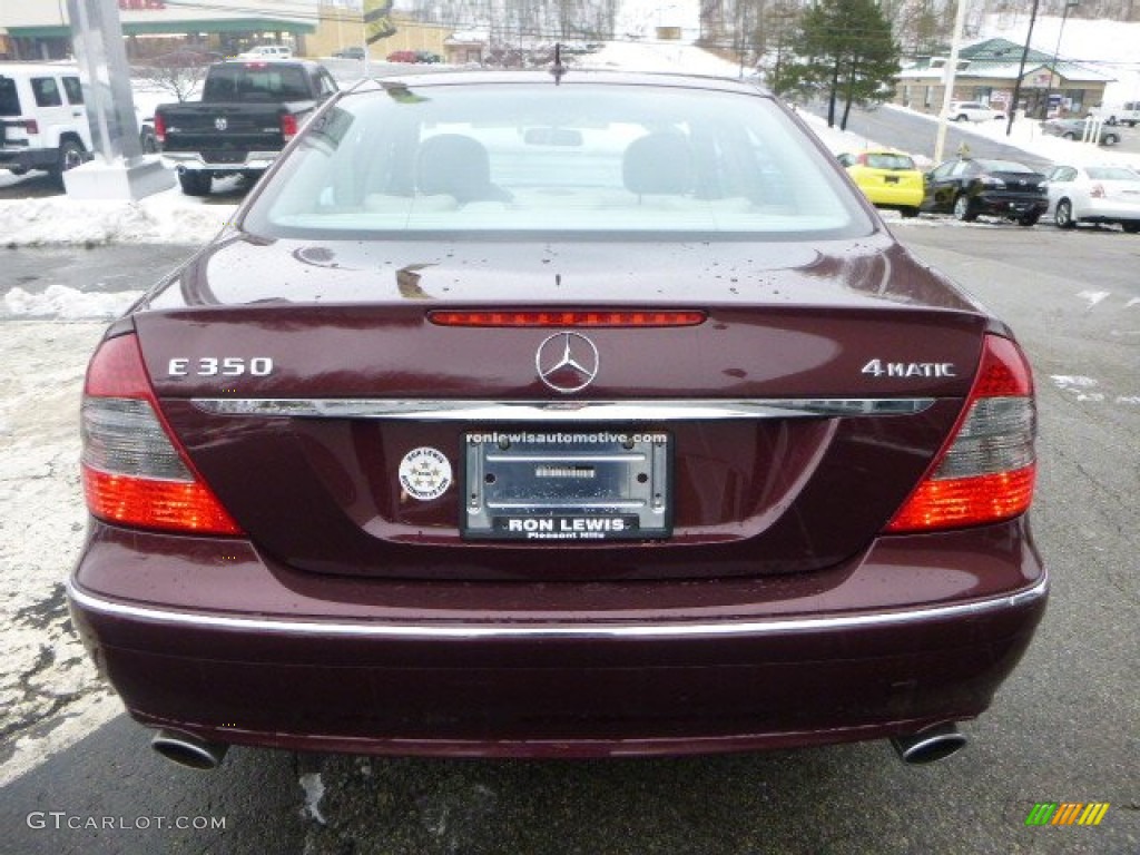 2007 E 350 4Matic Sedan - Barolo Red Metallic / Cashmere photo #4