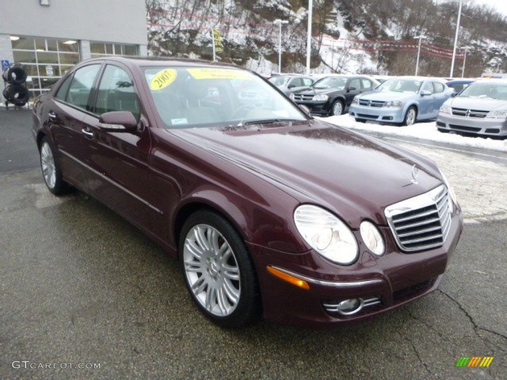 2007 E 350 4Matic Sedan - Barolo Red Metallic / Cashmere photo #7