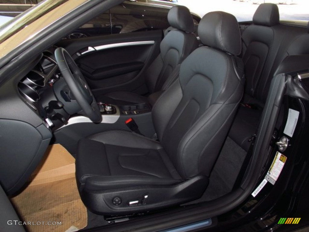 2014 A5 2.0T quattro Cabriolet - Phantom Black Pearl / Black photo #11