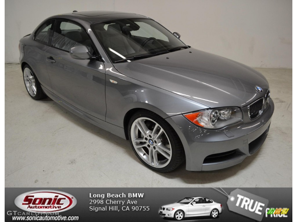 2011 1 Series 135i Coupe - Space Gray Metallic / Gray photo #1