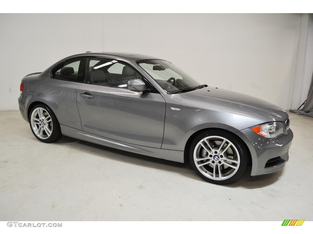 2011 1 Series 135i Coupe - Space Gray Metallic / Gray photo #2