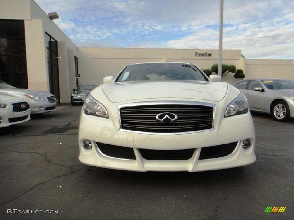 Moonlight White 2013 Infiniti M 56 Sedan Exterior Photo #90347185
