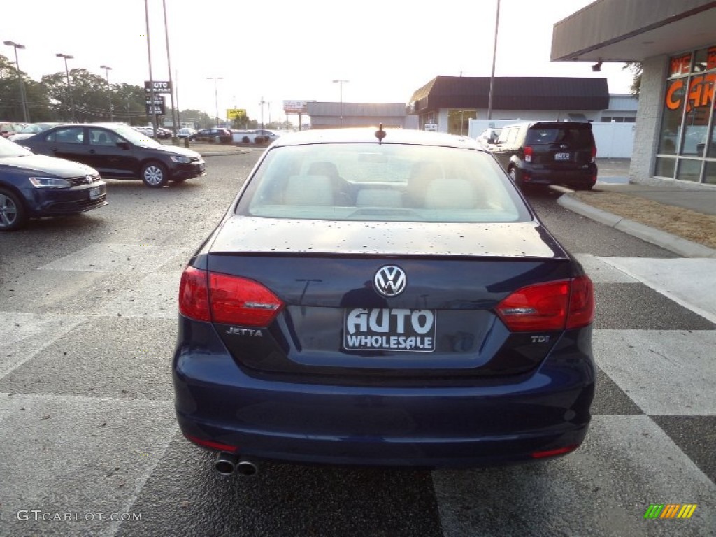 2011 Jetta TDI Sedan - Tempest Blue Metallic / Cornsilk Beige photo #4