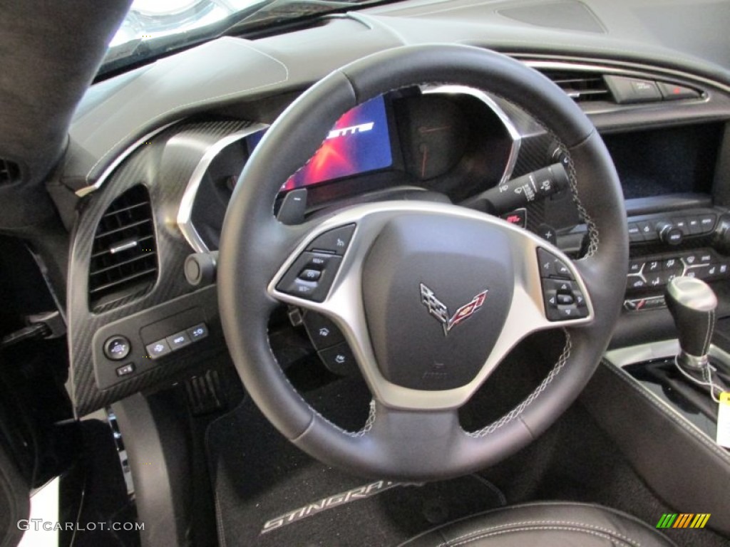 2014 Chevrolet Corvette Stingray Coupe Z51 Jet Black Steering Wheel Photo #90348786