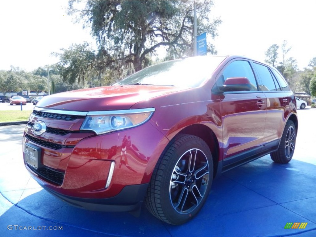 2014 Edge SEL EcoBoost - Ruby Red / SEL Appearance Charcoal Black Leather/Gray Alcantara photo #1