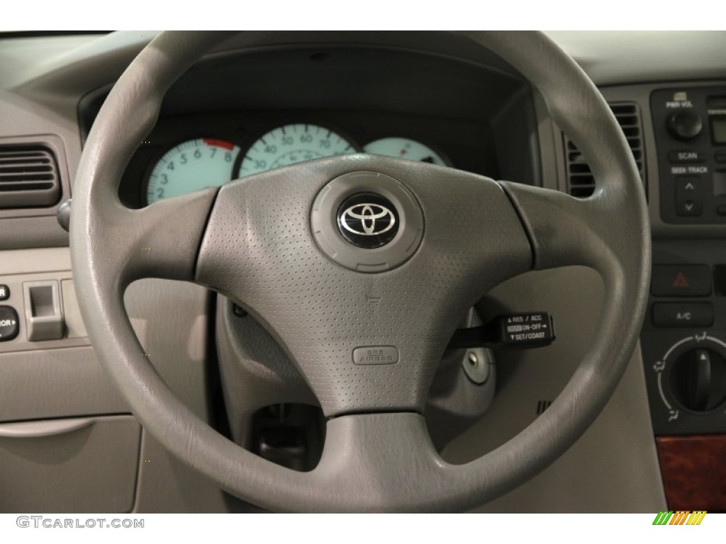 2004 Toyota Corolla LE Light Gray Steering Wheel Photo #90349266