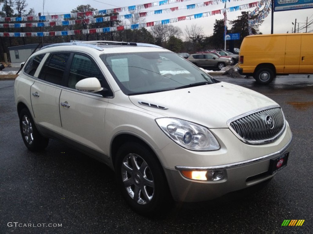 2009 Enclave CXL AWD - White Diamond Tricoat / Ebony Black/Ebony photo #5