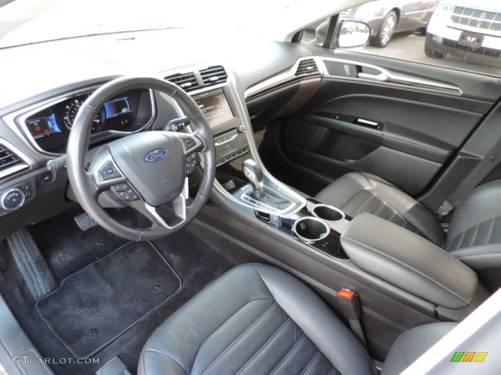 Charcoal Black Interior 2013 Ford Fusion Hybrid SE Photo #90349458