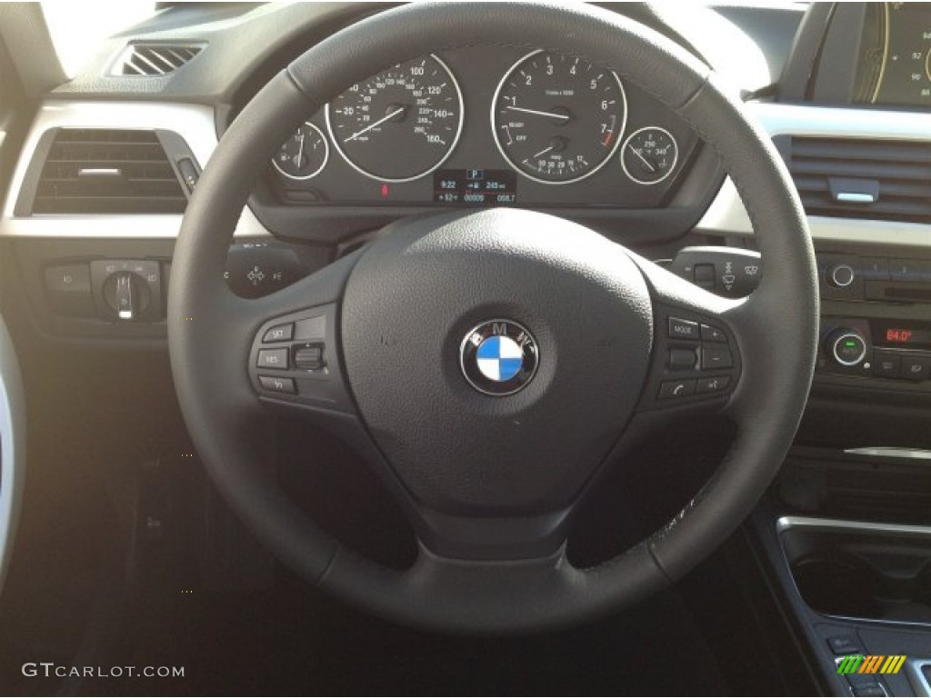 2014 3 Series 320i Sedan - Alpine White / Black photo #9