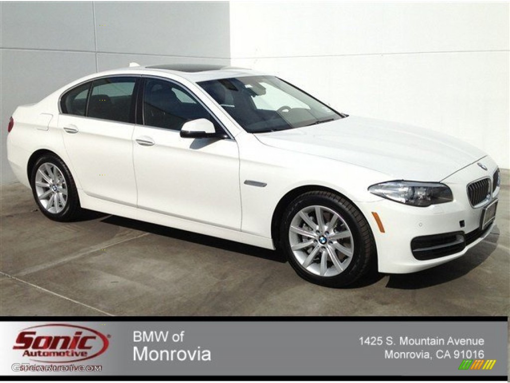 2014 5 Series 535d Sedan - Alpine White / Black photo #1