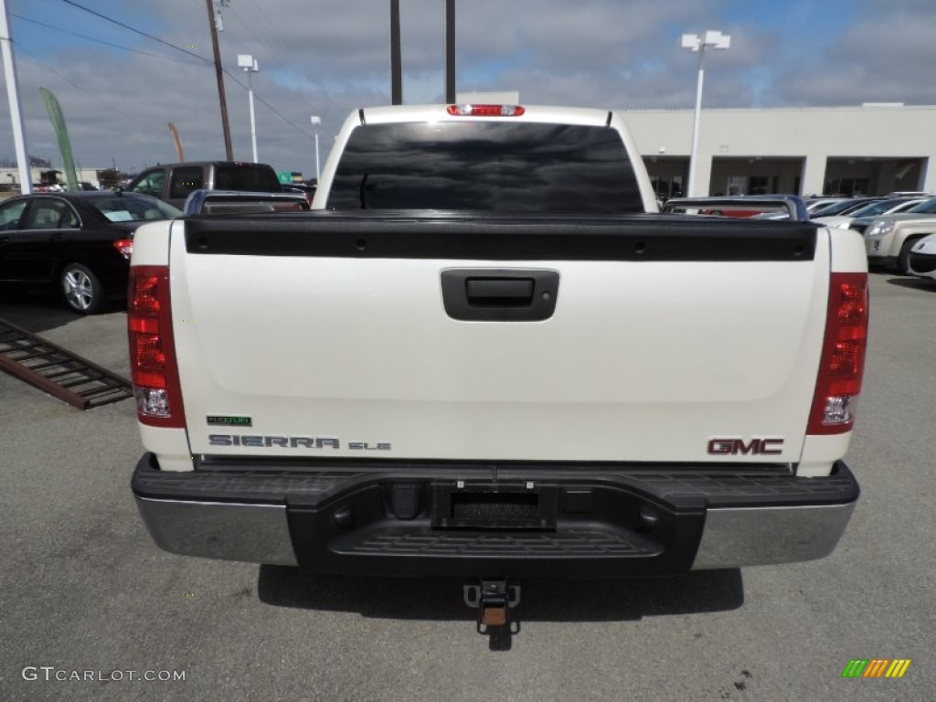 2012 Sierra 1500 SLE Crew Cab - White Diamond Tricoat / Dark Titanium/Light Titanium photo #3